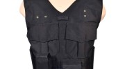 black molle vest with double cuff and oc pocket