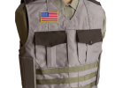 bluestone safety products tan vest with molle on bottom half no pouches smaller size