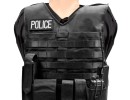 mannequin black police patch full molle