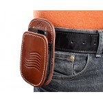 All American Leather Cell Phone Holster - Fits iPhone 5, 6, 7, 8, Samsung Galaxy S6, S7, S8