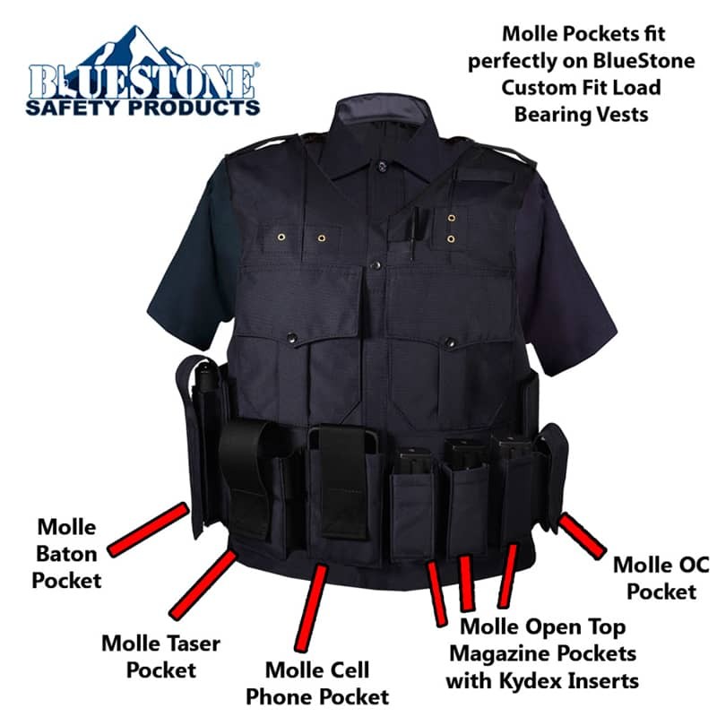 Cell Phone Molle Pocket| iPhone Molle Pouch Holster| Law Enforcement & Security Tactical Molle Phone Pouch - Made in The USA by Bluestone Safety